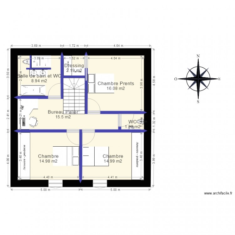 groisy 3 1er étage. Plan de 0 pièce et 0 m2