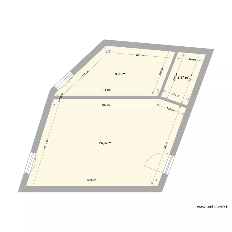 Aubernon 1er 2P. Plan de 