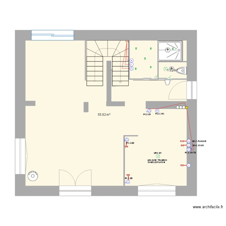 elec rom 01. Plan de 0 pièce et 0 m2