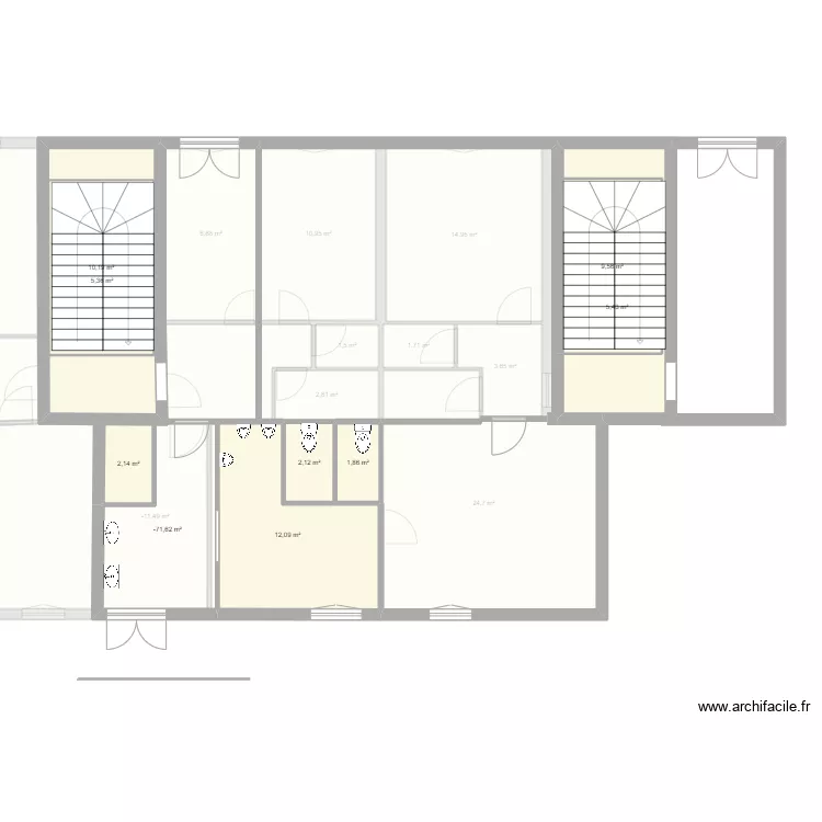 am&eacute;nagement bureaux - vestiaires . Plan de 