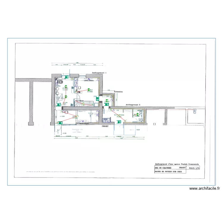 Agence postale Noyers sur Cher. Plan de 