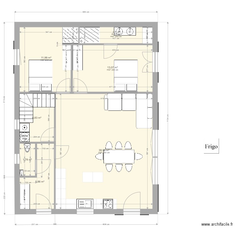 saumane 84 vx13. Plan de 7 pièces et 82 m2