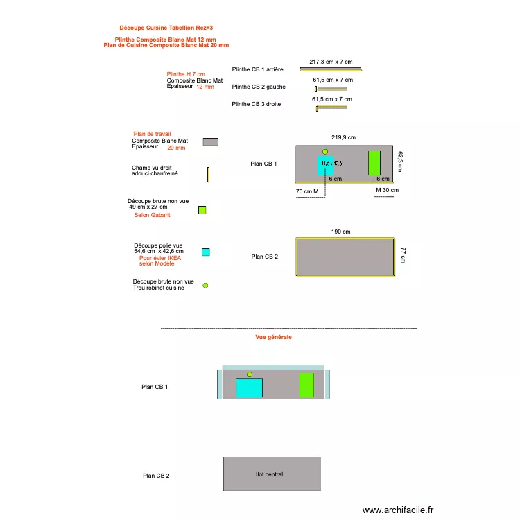 Tablette cuisine Tabellion 3e. Plan de 0 pièce et 0 m2