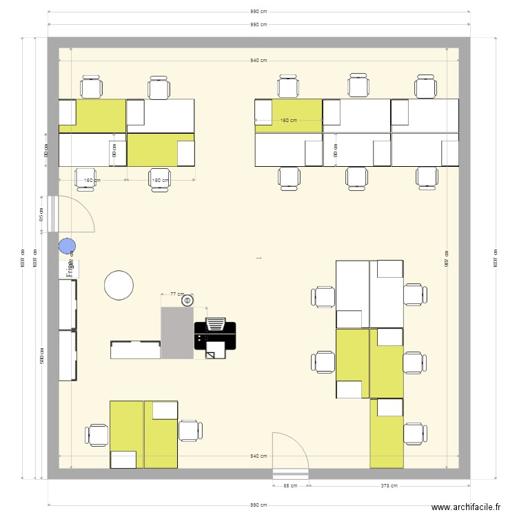 BUREAU P3 H. Plan de 0 pièce et 0 m2