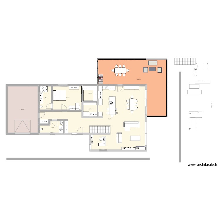 Boisé 3 rdc. Plan de 8 pièces et 218 m2