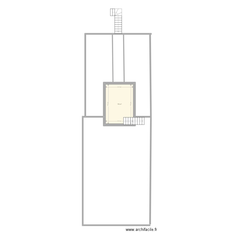 Terrasse sur toit et issue secours. Plan de 8 pièces et 101 m2