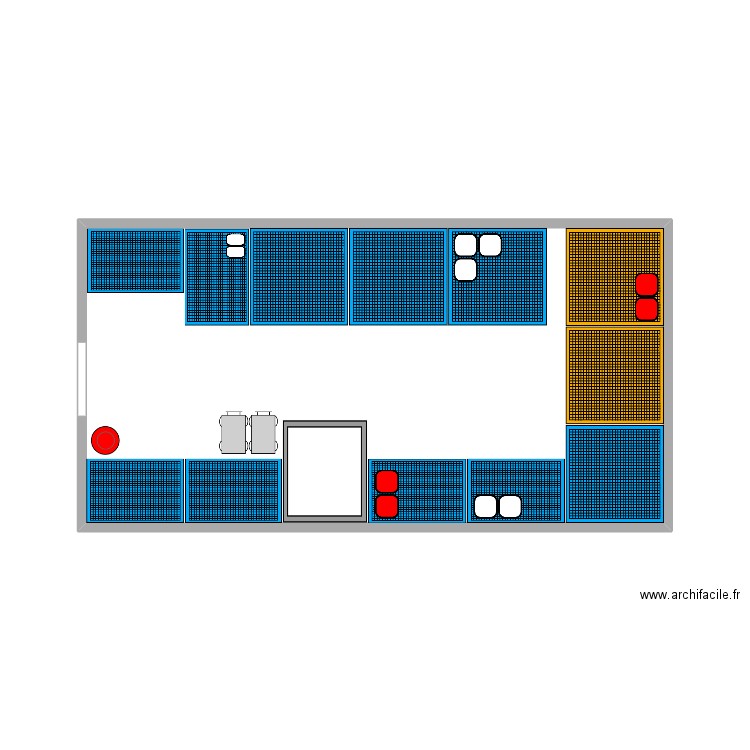 Stockage de produits chimiques. Plan de 1 pièce et 25 m2