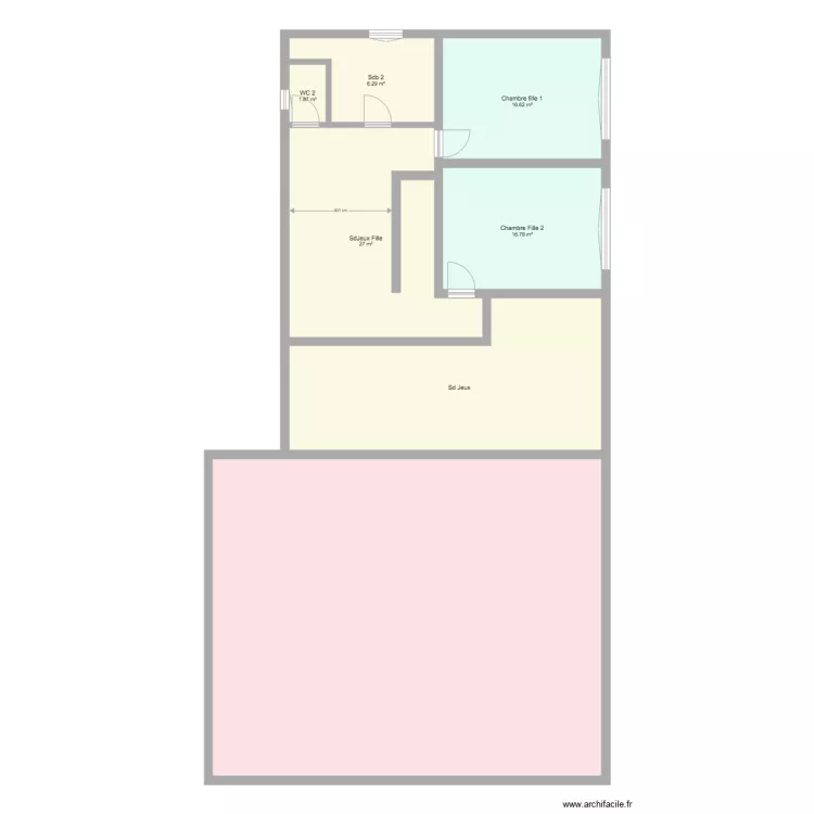 Grange SJS v4 cuisine inversee. Plan de 