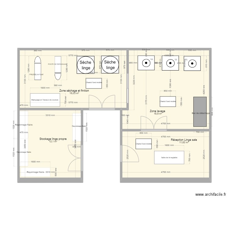 Proposition Descartes v2. Plan de 4 pièces et 61 m2