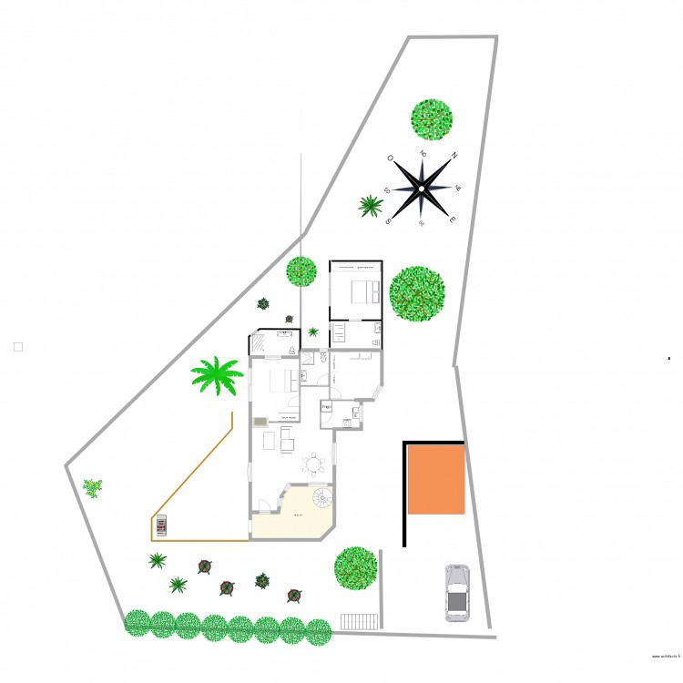 Plan Maison DENIA avec extension. Plan de 0 pièce et 0 m2