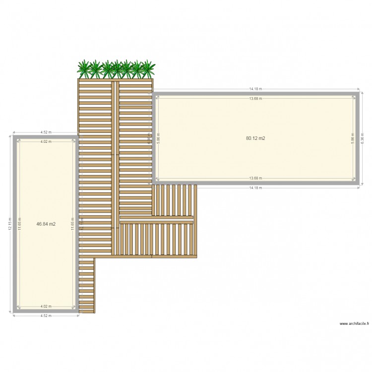 terrasse gite 2. Plan de 0 pièce et 0 m2