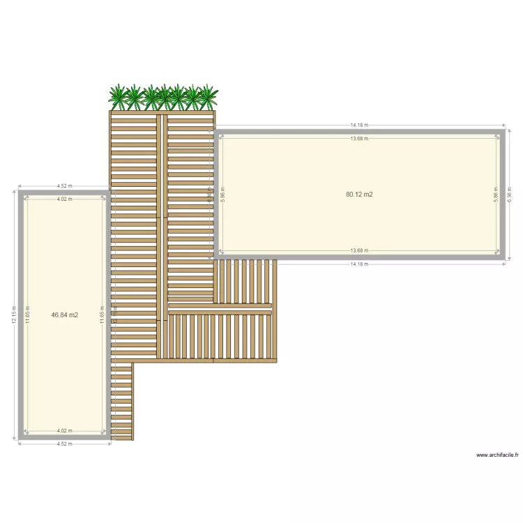 terrasse gite 2. Plan de 