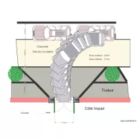 Giration pour entrer  POLO VW L450  l180 E 247 Pa 84 R530 bis