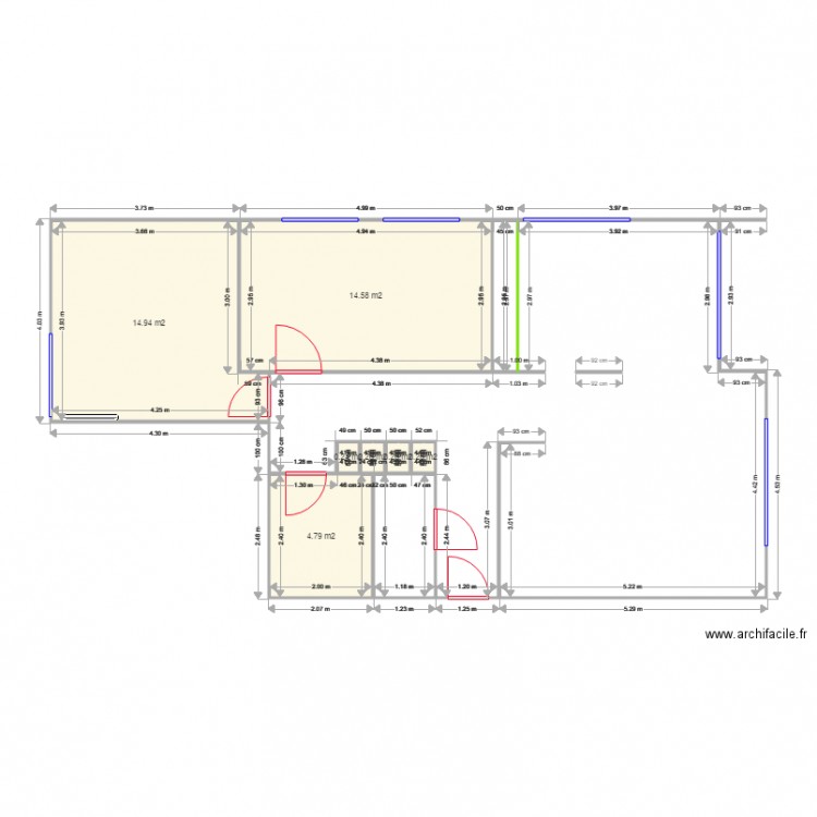 Appart vide. Plan de 0 pièce et 0 m2