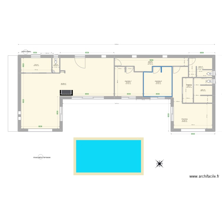 chioti 3 new / definitif / plaquiste. Plan de 10 pièces et 147 m2