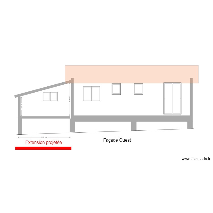 Façade ouest v4. Plan de 0 pièce et 0 m2