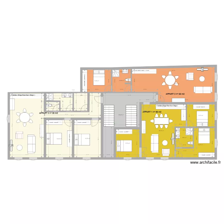 Immeuble R&eacute;almont R1 dec 2019 cuisine modifi&eacute;e . Plan de 