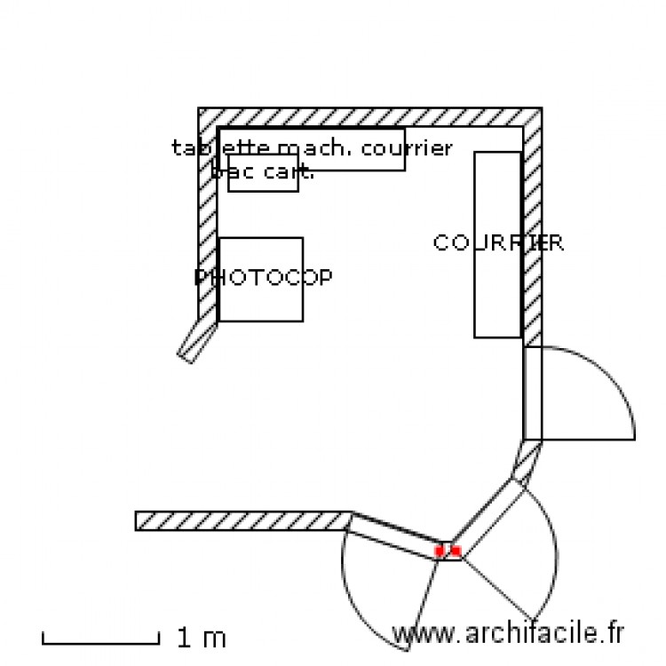 GAE courrier. Plan de 0 pièce et 0 m2