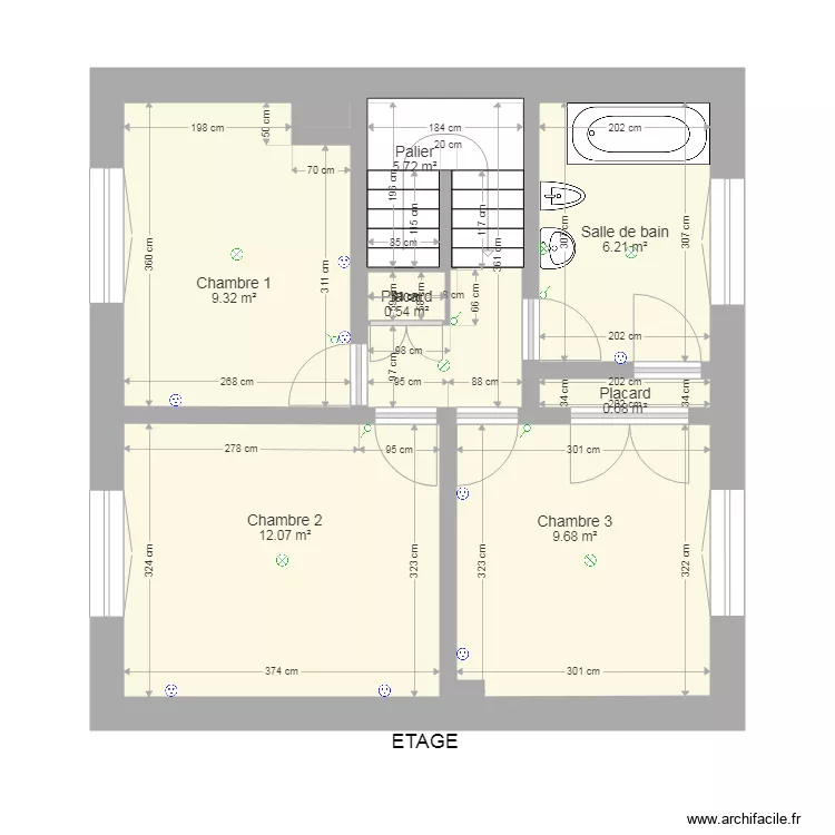 Jerome Cotteret &eacute;tage. Plan de 