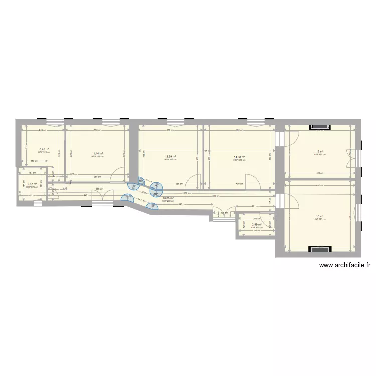 Existant Apt Ajaccio 3  &eacute;tage. Plan de 