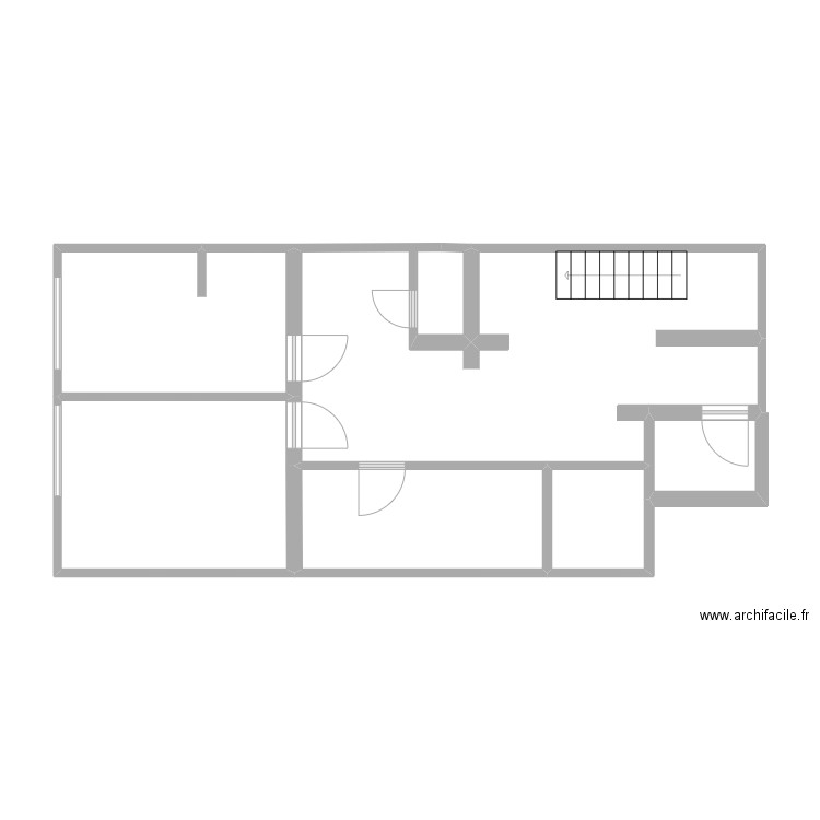 Av de la couronne 406 RDC. Plan de 6 pièces et 58 m2