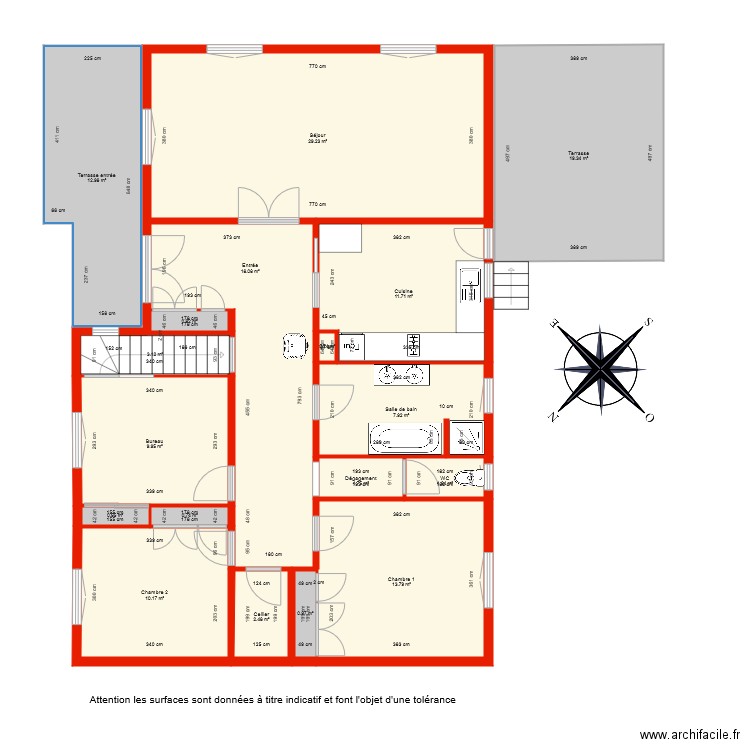 BI 4953 rdc côté. Plan de 0 pièce et 0 m2