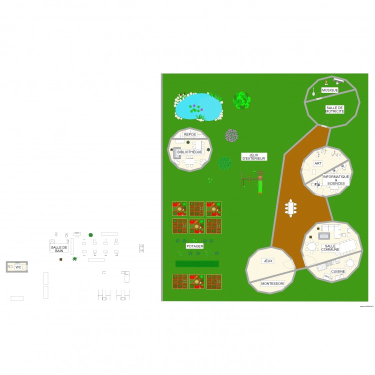 Ecole Démocratique de Montpellier Yourtes 20180104. Plan de 0 pièce et 0 m2