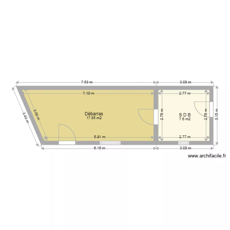 D&eacute;pendance Lau 3. Plan de 