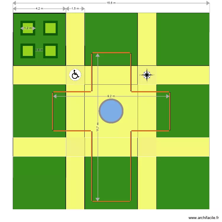 Jardin des simples Saint Maurice. Plan de 