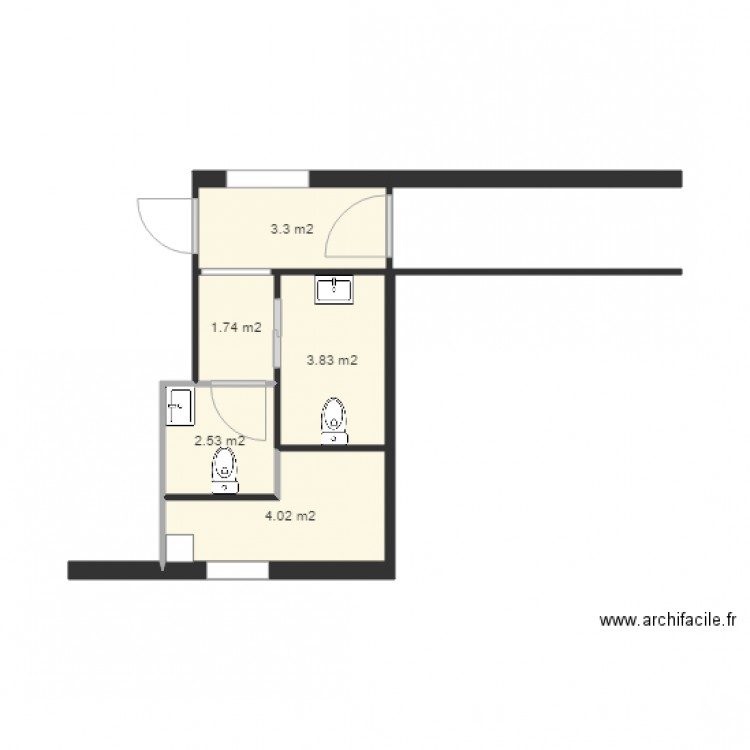 wc12. Plan de 0 pièce et 0 m2