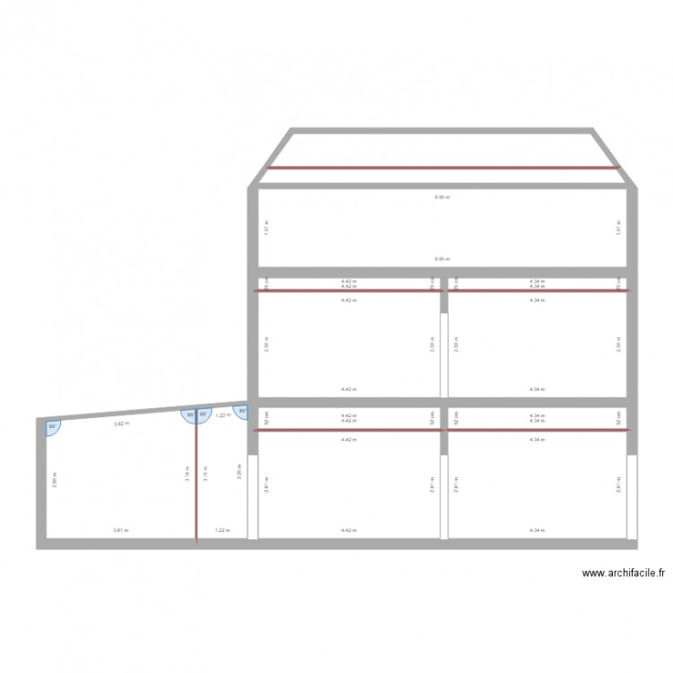 plan de coupe SAINT PIERRE. Plan de 0 pièce et 0 m2