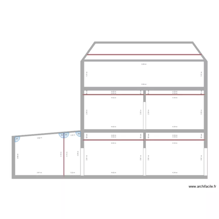 plan de coupe SAINT PIERRE. Plan de 