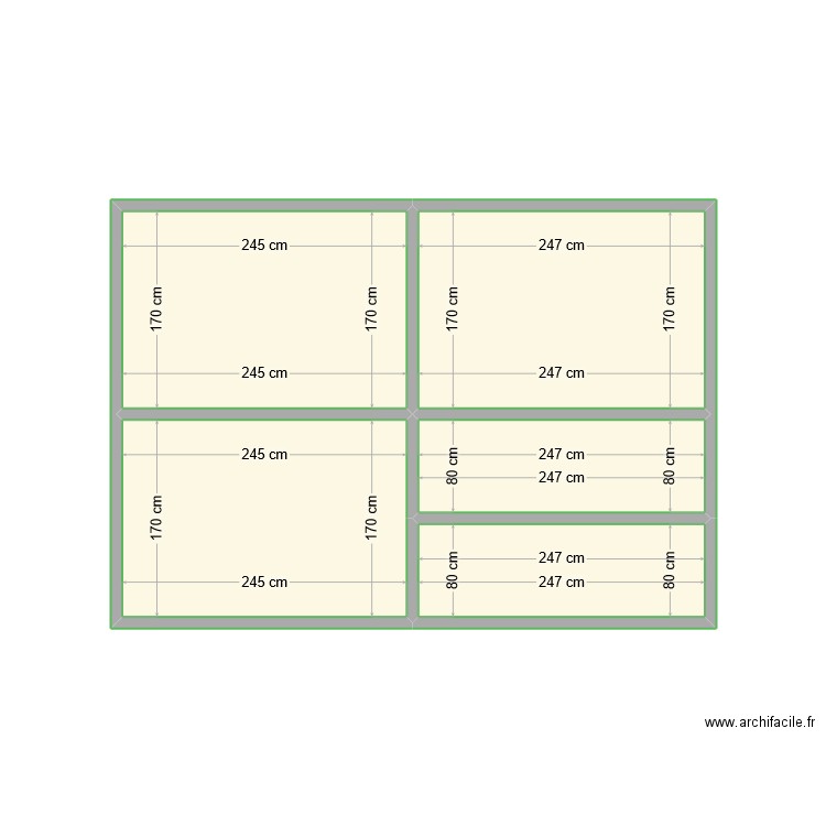 tirroir 4. Plan de 5 pièces et 17 m2