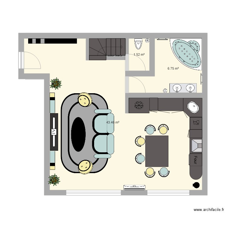 studio 53 M2 rd. Plan de 0 pièce et 0 m2