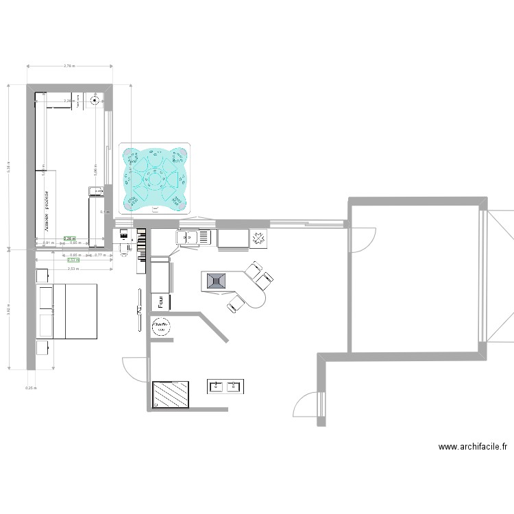 Ma maison à Boylesve. Plan de 1 pièce et 12 m2