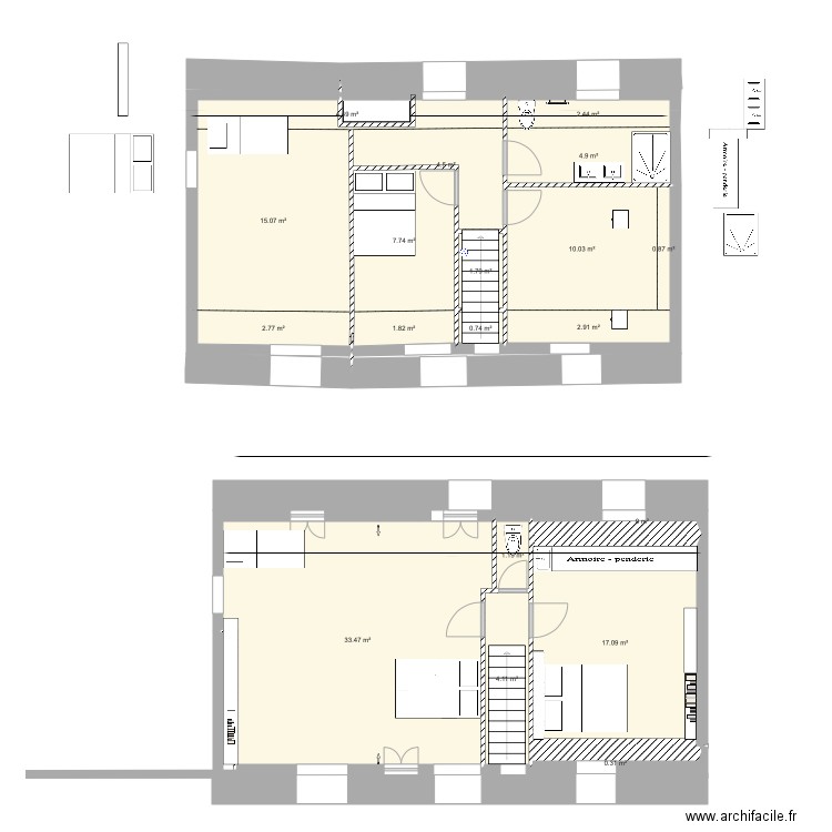 Carantec 1er Niveau 1A. Plan de 0 pièce et 0 m2