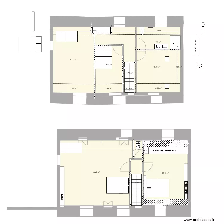 Carantec 1er Niveau 1A. Plan de 