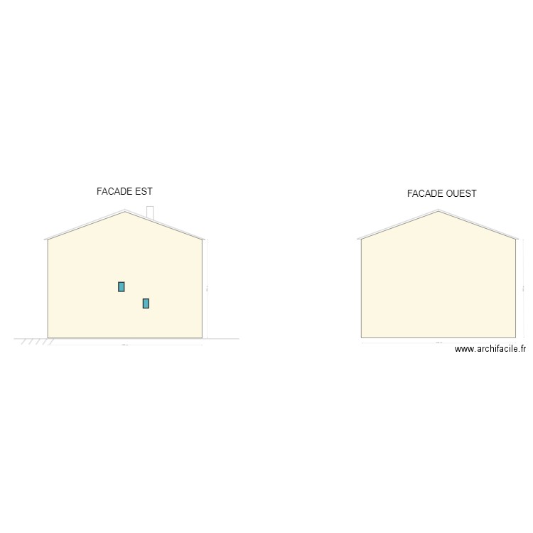 Face EST . Plan de 0 pièce et 0 m2