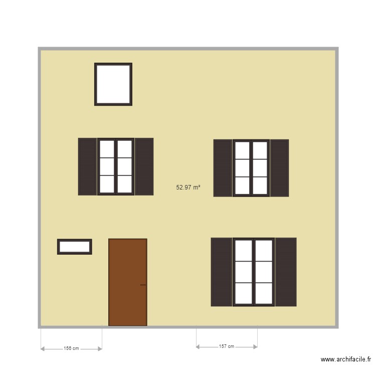 Façade Nord. Plan de 0 pièce et 0 m2