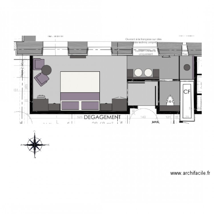 CHAMBRE 5A. Plan de 0 pièce et 0 m2