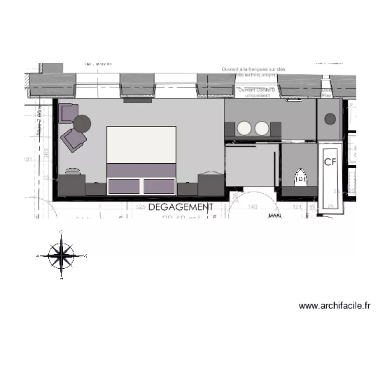 CHAMBRE 5A. Plan de CHAMBRE 5A. Plan de