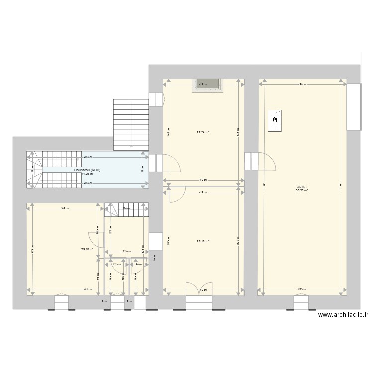 Rocles RDC initial. Plan de 0 pièce et 0 m2