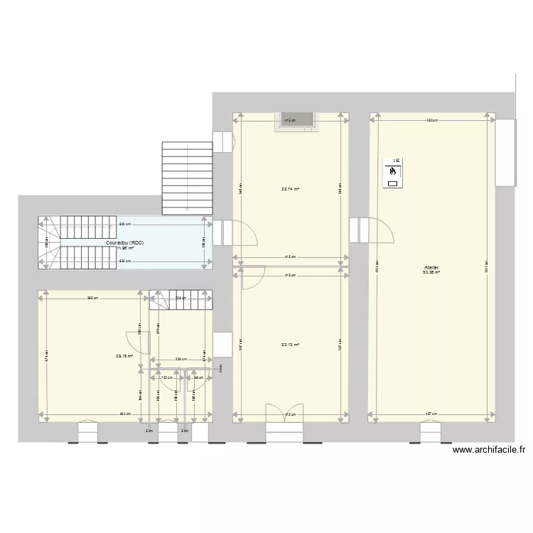 Rocles RDC initial. Plan de 