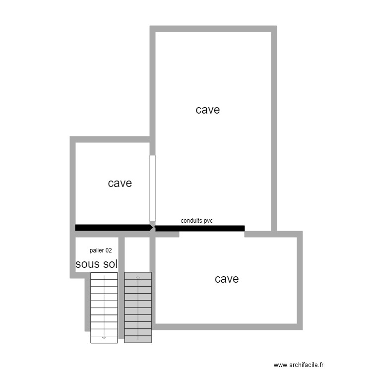 mf rousseau sous sol. Plan de 0 pièce et 0 m2