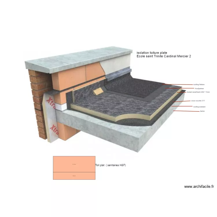 isolation toiture plate . Plan de isolation toiture plate . Plan de
