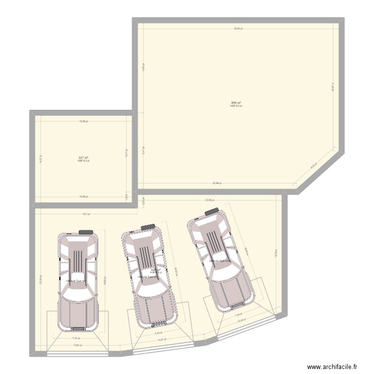 Ste-Marie 2. Plan de 3 pièces et 188 m2