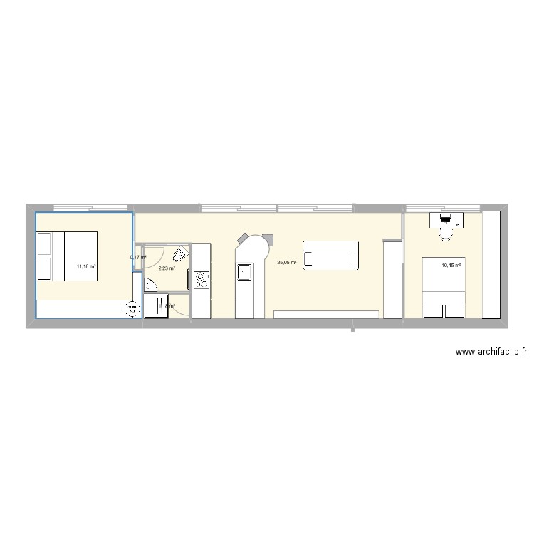 StudioLandetteV7. Plan de 0 pièce et 0 m2