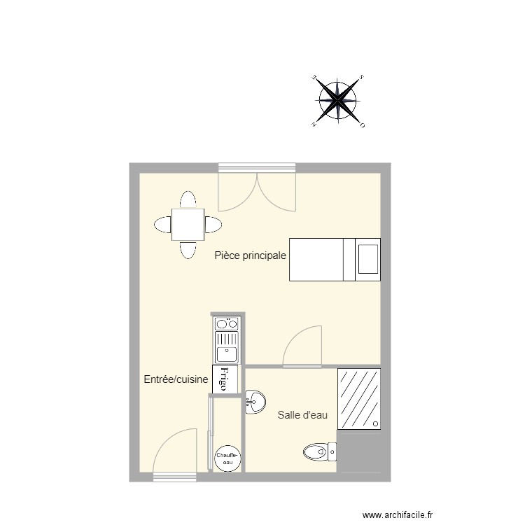 720100680. Plan de 4 pièces et 30 m2