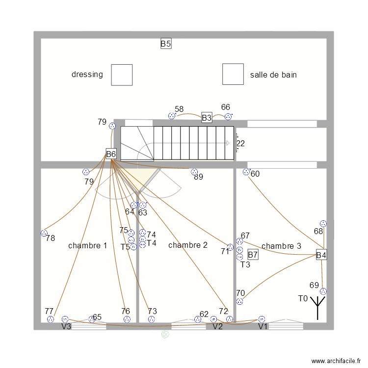 franck 1er Etage prise de courant. Plan de 0 pièce et 0 m2