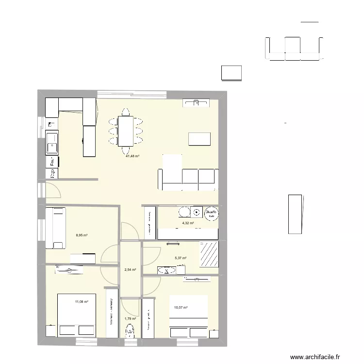 maison bis. Plan de 
